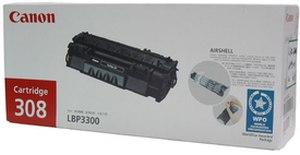 Canon 308 Black Laser Printer Toner Cartridge