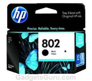 HP 802 Black Ink Cartridge - Click Image to Close