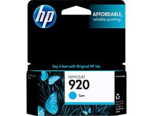 HP 920 Cyan Officejet Ink Cartridge (CH634AN)