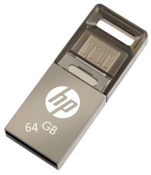 HP 64GB OTG USB Metal Flash Pendrive Drive