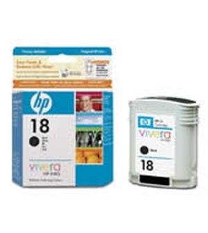 HP 18 Black Ink Cartridges - Click Image to Close