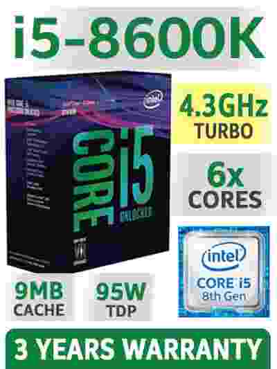 Intel Core i5-8600K Coffee Lake LGA 1151 4.3Ghz 8th Gen CPU processor