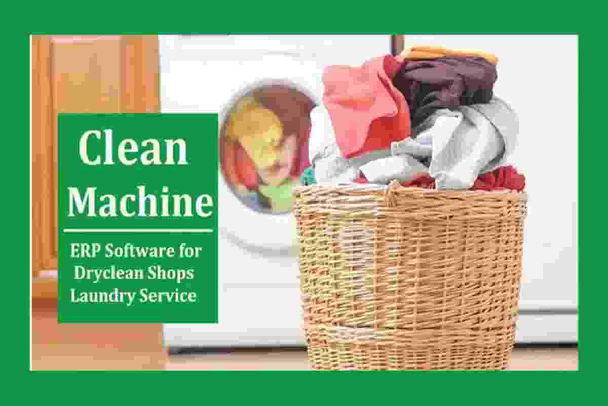 Clean Machine ERP Software for Drycleaners and Laundry Services Management Software