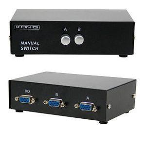 VGA Switch 2 Port Manual Switch Switcher