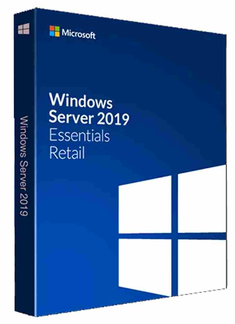 MS Windows 2019 (supports 25 user/50 dvc) Microsoft OEM DVD (TSL) DVD Softweare Server Essential
