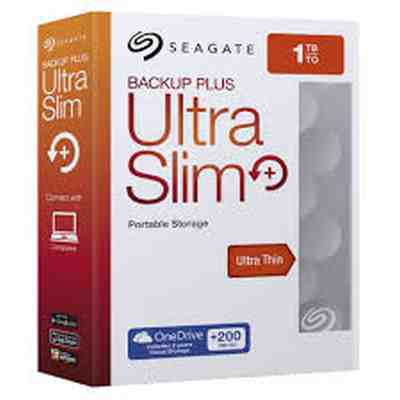 Seagate 1TB Backup Plus Ultra Slim Portable Hard Drive HDD