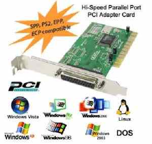 PCI To Parallel LPT Port I/O Card adapter For Printer