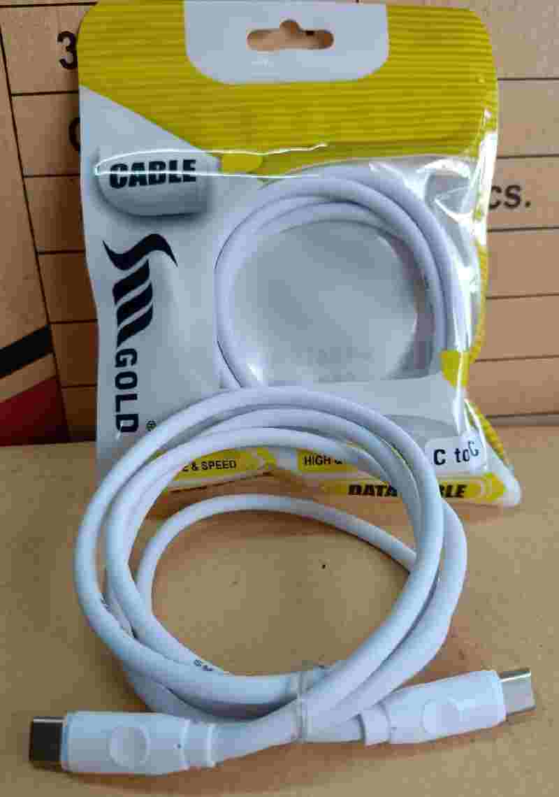 SM Gold Typce C USB High Speed Mobile Data Charging Cable