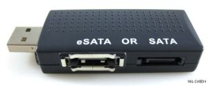 USB 2.0 to SATA eSATA Bridge Converter Adapter For PC