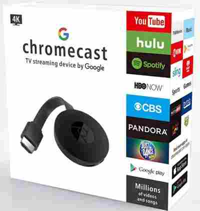 Chromecast 4K Digital Media Stream HDTV WiFi HDMI Wireless Display Dongle TV Streaming Device