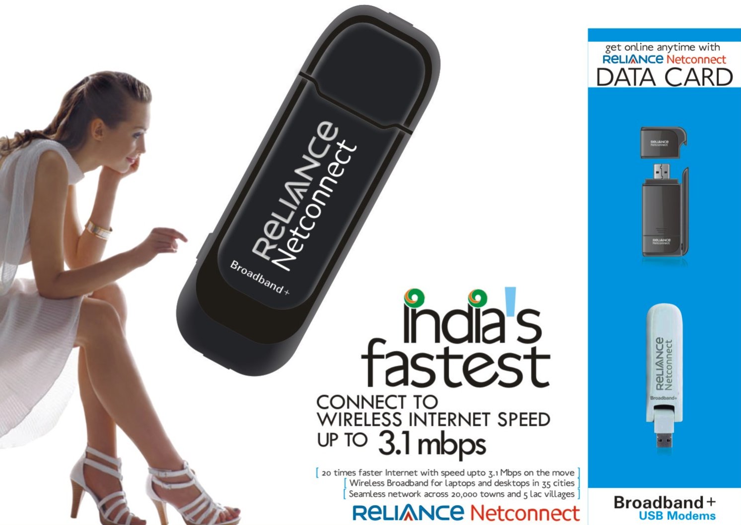 Reliance Postpaid 3G USB Modem 21mpbs , Broadband Data Card Internet Connection-Delhi NCR Zone