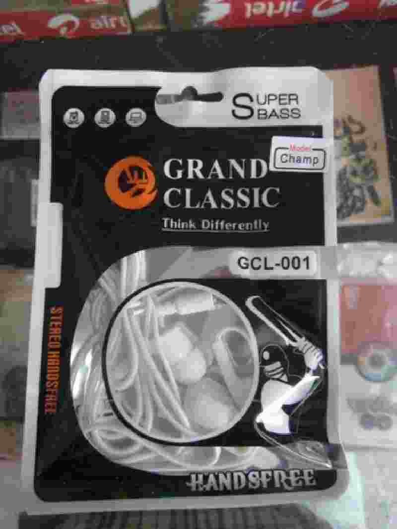 Wholesale Mobile Earphone | GRAND CLASSIC GCL-10 Earphone Price 8 Feb 2023 Grand Mobile Earphone online shop - HelpingIndia