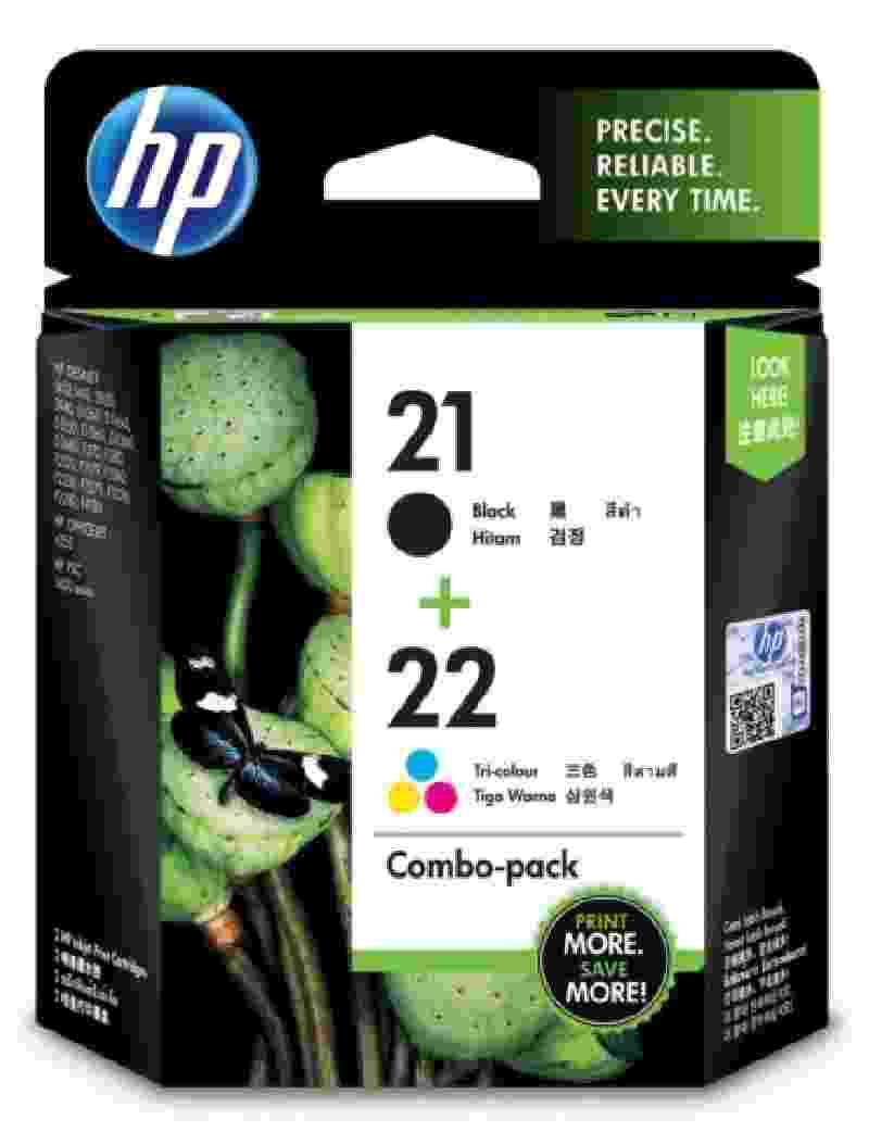 HP 21 & 22 Ink Cartridge Twin Combo Pack