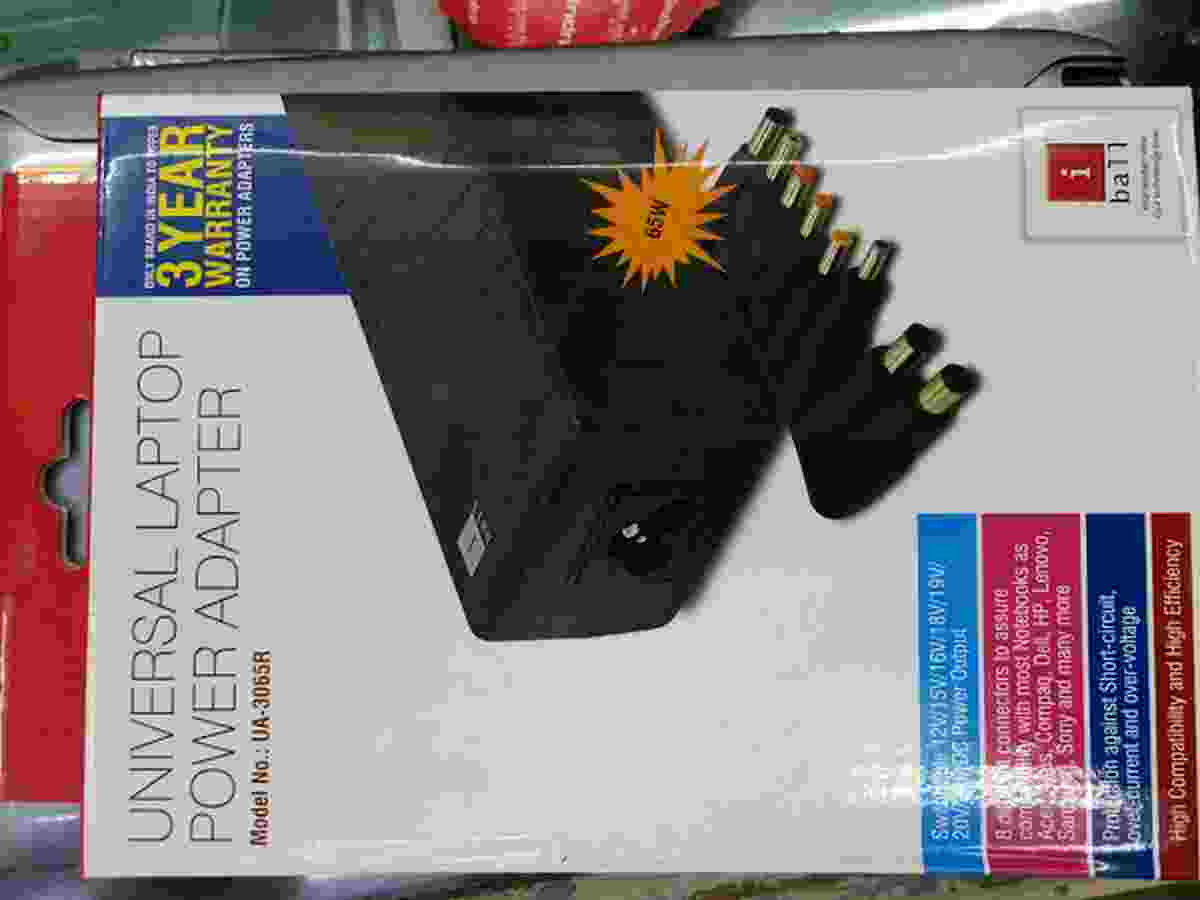 Common Laptop Charger | Iball UA3065R 8 Adaptor Price 6 Oct 2022 Iball Laptop Power Adaptor online shop - HelpingIndia