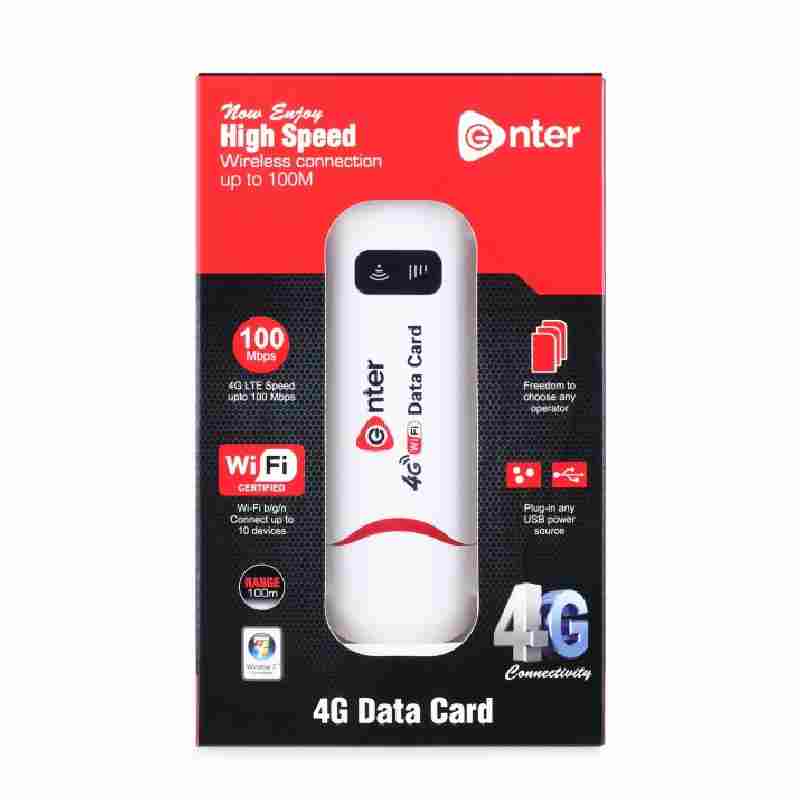 Enter E-D4G+ 100 mbps 4G LTE wifi Internet Unlocked USB Modem Data Card Dongle