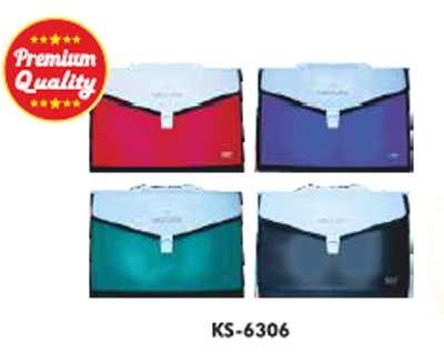 Kent Expanding Folder with Handle KS-6306 A4 Size Premium Quality Plastic File