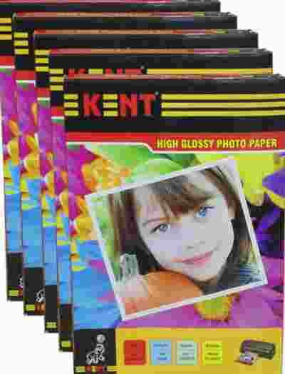 Kent Photo High Glossy A4 Size,50 Sheet,180gsm Inkjet Printer Photo Printing Paper