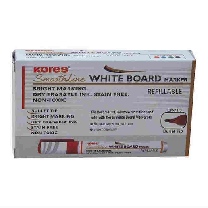 Kores White Board 10PCs Pack Marker Pen