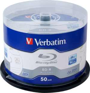 Verbatim Blu-ray Recordable Spindle 50 PCs Pack